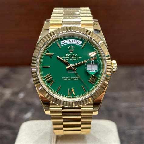 rolex day-date gold grün fake